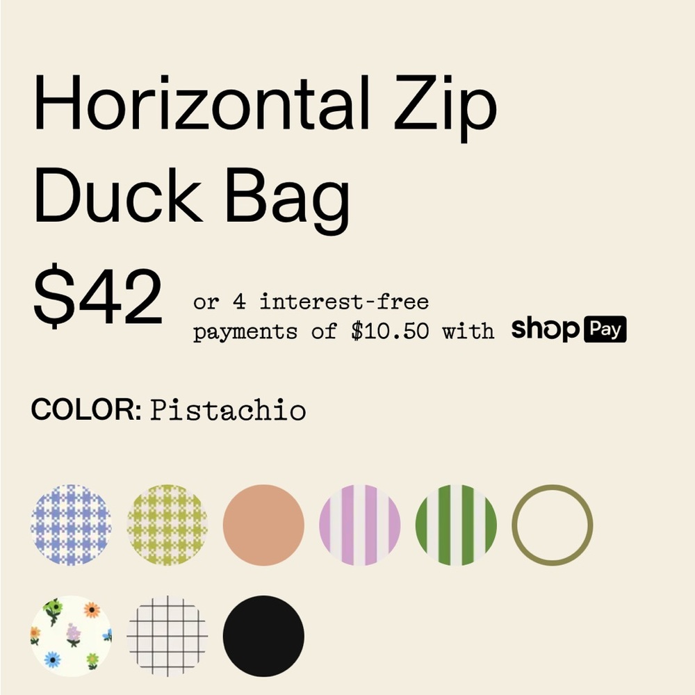 BAGGU Horizontal Zip Duck Bag